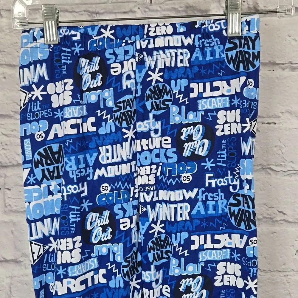 Children's Place NWOT Boys Soft Sleep Pants Blue Jogger Lounge Pajama Bottoms 12